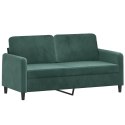 2-OSOBOWA SOFA Z PODUSZKAMI CIEMNOZIELONA 140CM AKSAMIT