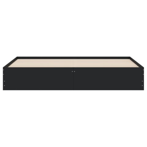 RAMA ŁÓŻKA Z SZUFLADAMI CZARNA 200X200CM