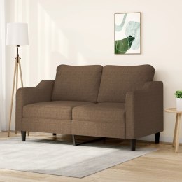 SOFA 2-OSOBOWA BRĄZOWA 140CM TAPICEROWANA TKANINĄ