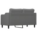 SOFA 2-OSOBOWA CIEMNOSZARA 140CM TAPICEROWANA TKANINĄ