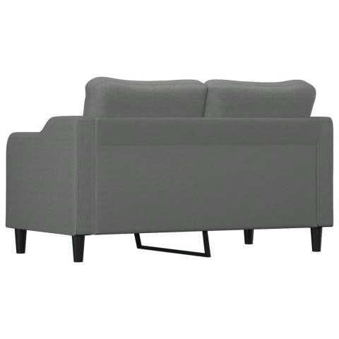SOFA 2-OSOBOWA CIEMNOSZARA 140CM TAPICEROWANA TKANINĄ