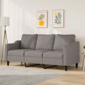 SOFA 3-OSOBOWA KOLOR TAUPE 180CM TAPICEROWANA TKANINĄ