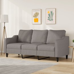 SOFA 3-OSOBOWA KOLOR TAUPE 180CM TAPICEROWANA TKANINĄ