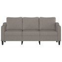 SOFA 3-OSOBOWA KOLOR TAUPE 180CM TAPICEROWANA TKANINĄ