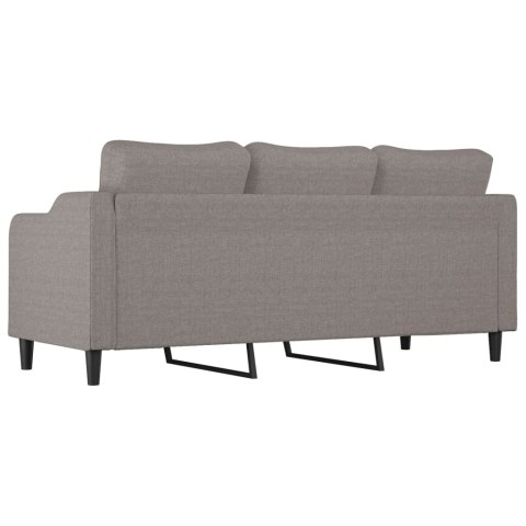 SOFA 3-OSOBOWA KOLOR TAUPE 180CM TAPICEROWANA TKANINĄ
