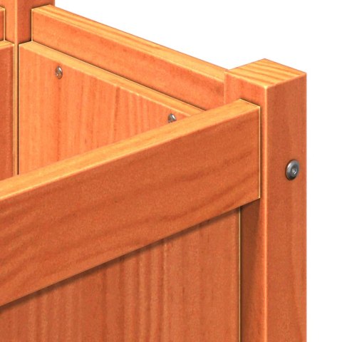 DONICA OGRODOWA WOSKOWY BRĄZ 180X31X31CM DREWNO SOSNOWE