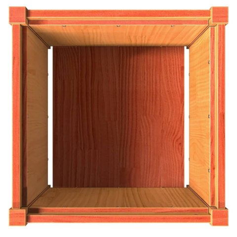 DONICA OGRODOWA WOSKOWY BRĄZ 50X50X50CM LITE DREWNO SOSNOWE