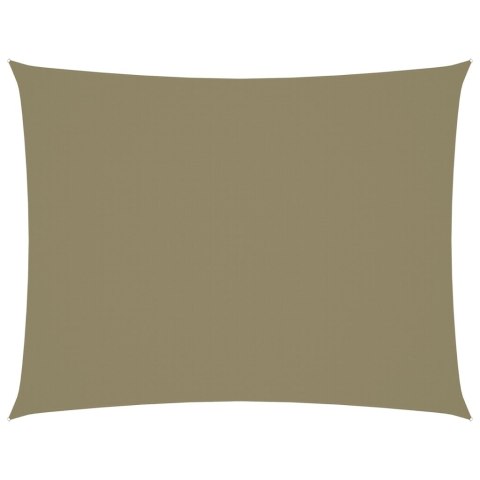 PROSTOKĄTNY ŻAGIEL OGRODOWY TKANINA OXFORD 2,5X4M BEŻOWY