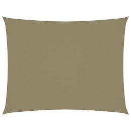 ŻAGIEL PRZECIWSŁONECZNY OGRODOWY WODOODPORNY MARKIZA TARAS PROSTOKĄT 3,5X4,5M BEŻOWY