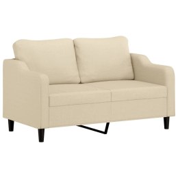 2-OSOBOWA SOFA KREMOWA 140CM TAPICEROWANA TKANINĄ