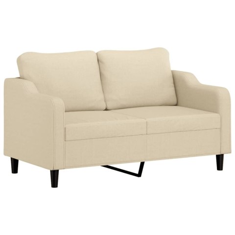 2-OSOBOWA SOFA KREMOWA 140CM TAPICEROWANA TKANINĄ