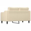 2-OSOBOWA SOFA KREMOWA 140CM TAPICEROWANA TKANINĄ