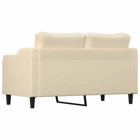 2-OSOBOWA SOFA KREMOWA 140CM TAPICEROWANA TKANINĄ