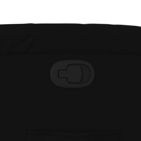 FOTEL ROZKŁADANY CZARNY SZTUCZNA SKÓRA