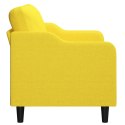 SOFA 2-OSOBOWA JASNOŻÓŁTA 120CM TAPICEROWANA TKANINĄ