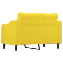 SOFA 2-OSOBOWA JASNOŻÓŁTA 120CM TAPICEROWANA TKANINĄ