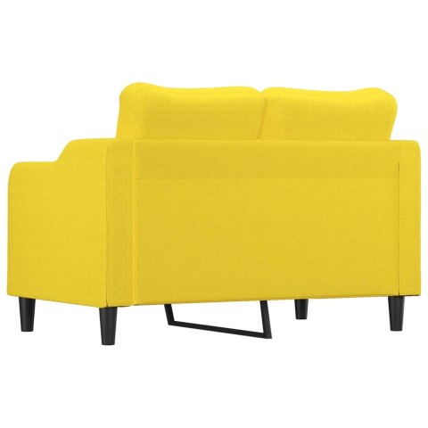 SOFA 2-OSOBOWA JASNOŻÓŁTA 120CM TAPICEROWANA TKANINĄ