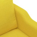 SOFA 2-OSOBOWA JASNOŻÓŁTA 120CM TAPICEROWANA TKANINĄ