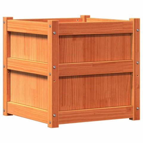 DONICE OGRODOWE 2 SZT. WOSKOWY BRĄZ LITE DREWNO SOSNOWE