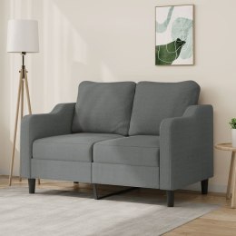 SOFA 2-OSOBOWA CIEMNOSZARA 120CM TAPICEROWANA TKANINĄ