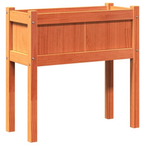 DONICA OGRODOWA NA NOGACH WOSKOWY BRĄZ 70X31X70CM SOSNOWA