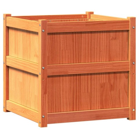 DONICA OGRODOWA WOSKOWY BRĄZ 60X60X60CM LITE DREWNO SOSNOWE