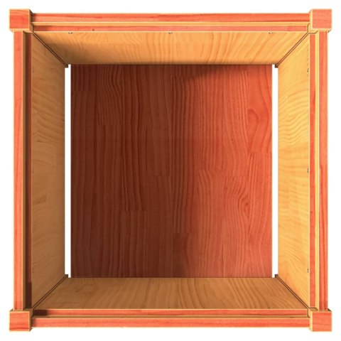 DONICA OGRODOWA WOSKOWY BRĄZ 60X60X60CM LITE DREWNO SOSNOWE