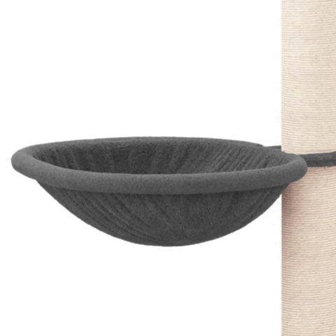 DRAPAK DLA KOTA Z SIZALOWYMI SŁUPKAMI CIEMNOSZARY 94,5CM