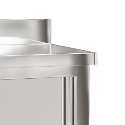 KUCHENNY STÓŁ ROBOCZY Z DRZWIAMI PRZESUWNYMI STAL NIERDZEWNA