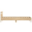 RAMA ŁÓŻKA Z WEZGŁOWIEM I LED DĄB SONOMA 90X190CM