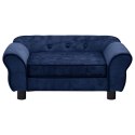 SOFA DLA PSA NIEBIESKA 72X45X30CM PLUSZOWA