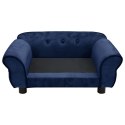 SOFA DLA PSA NIEBIESKA 72X45X30CM PLUSZOWA