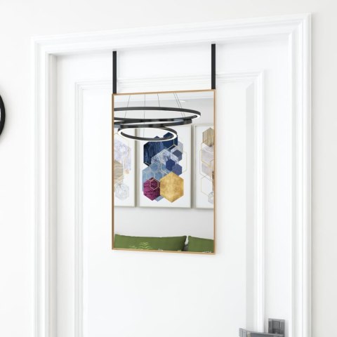 LUSTRO NA DRZWI ZŁOTE 40X60CM SZKŁO I ALUMINIUM