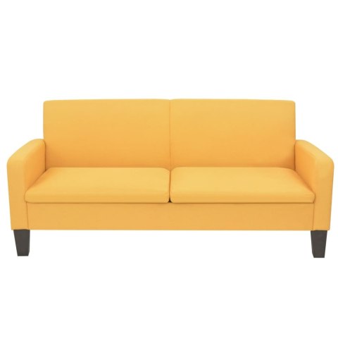 SOFA 3-OSOBOWA ŻÓŁTA 180X 65X 76CM