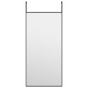 LUSTRO NA DRZWI CZARNE 30X60CM SZKŁO I ALUMINIUM