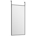 LUSTRO NA DRZWI CZARNE 30X60CM SZKŁO I ALUMINIUM