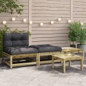 OGRODOWA SOFA BEZ PODŁOKIETNIKÓW Z PODUSZKAMI I PODNÓŻKAMI