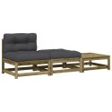 OGRODOWA SOFA BEZ PODŁOKIETNIKÓW Z PODUSZKAMI I PODNÓŻKAMI
