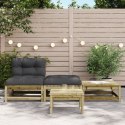 OGRODOWA SOFA BEZ PODŁOKIETNIKÓW Z PODUSZKAMI I PODNÓŻKAMI