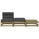 OGRODOWA SOFA BEZ PODŁOKIETNIKÓW Z PODUSZKAMI I PODNÓŻKAMI