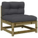 OGRODOWA SOFA BEZ PODŁOKIETNIKÓW Z PODUSZKAMI I PODNÓŻKAMI