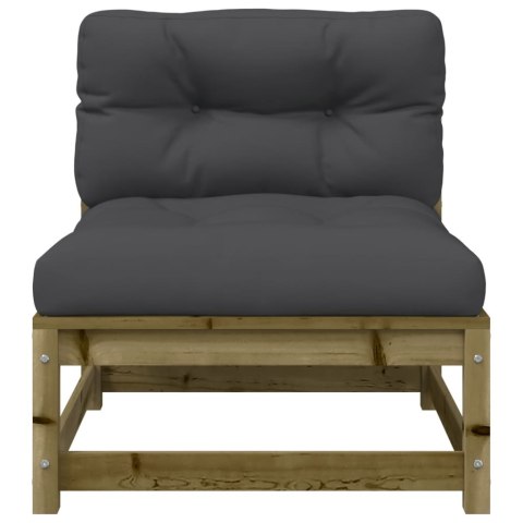 OGRODOWA SOFA BEZ PODŁOKIETNIKÓW Z PODUSZKAMI I PODNÓŻKAMI
