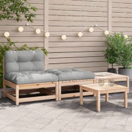 OGRODOWA SOFA BEZ PODŁOKIETNIKÓW Z PODUSZKAMI I PODNÓŻKAMI