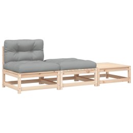 OGRODOWA SOFA BEZ PODŁOKIETNIKÓW Z PODUSZKAMI I PODNÓŻKAMI