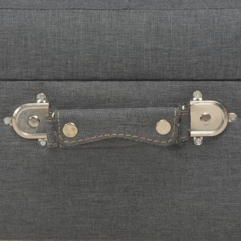 STOŁEK ZE SCHOWKIEM 40CM CIEMNOSZARY TKANINA