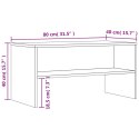 SZAFKA POD TELEWIZOR PRZYDYMIONY DĄB 80X40X40CM