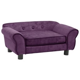 SOFA DLA PSA BURGUNDOWA 72X45X30CM PLUSZOWA