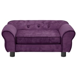 SOFA DLA PSA BURGUNDOWA 72X45X30CM PLUSZOWA