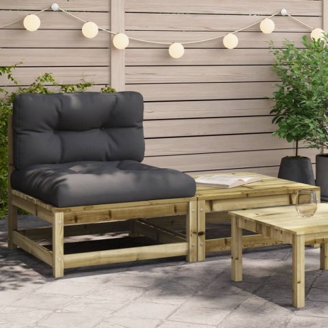 OGRODOWA SOFA BEZ PODŁOKIETNIKÓW Z PODUSZKAMI I PODNÓŻKIEM
