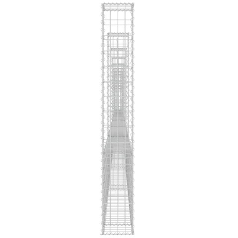 OGRODZENIE GABIONOWE Z 8 SŁUPKAMI ŻELAZO 860X20X150CM